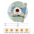 thumbnail image 6 of 15 Inch Round Placemats Set of 4, Blue Coastal Starfish Non Slip Heat Insulation PP Table Mats, Grey Sage Green Nautical Coral Summer Washable Place Mats for Kitchen Dining Party Table Decor, 6 of 7