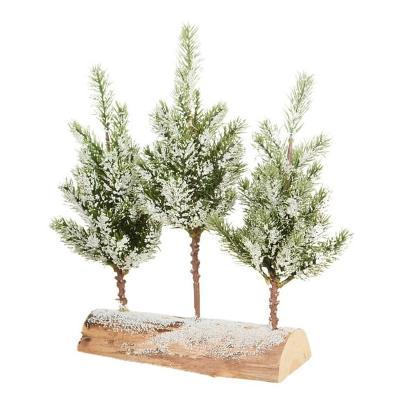 Simulation Green Plant Desktop Christmas Tree Decoration Wood Stump Christmas Tree
