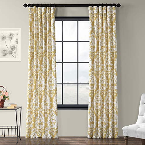 PRTW-D46A-96 Lacuna Printed Cotton Twill Curtain,Sun,50 X 96
