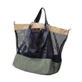 thumbnail image 4 of QccHieUs Large Mesh Beach Bag, Beach Tote, Lightweight Portable Shoulder Bag, Handbag for Gray Green, 4 of 9