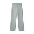thumbnail image 3 of XINXIAOO School Pants For Girls Elastic Waist Pull On Dress Pants with Zipper Straight Leg Chino Grey School Pants For Girls Preppy Clothes For Girls 7-8 Years, 3 of 8