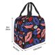 thumbnail image 3 of Fotbe American With Lips Bolsa Térmica con Estampado y Forro de Aluminio Grueso Bolsa de Almuerzo con Bolsillo Frontal para Hombres y Mujeres, Ideal para Trabajo, Escuela, 3 of 8