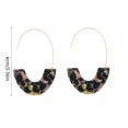 thumbnail image 4 of Minnieouse 1 par de aretes de estilo simple con estampado de leopardo en forma de U para niñas adolescentes Ropa, zapatos y accesorios Miscelánea Negro Amarillo Rosa Minnieouse AP010170-12, 4 of 6
