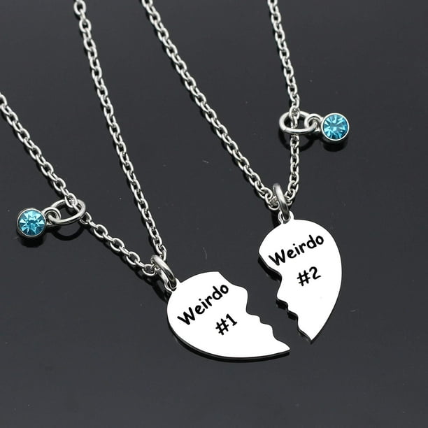 Maxforever Friendship Gifts, Weirdo 1 & Weirdo 2 Two Split Heart
