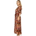 thumbnail image 2 of HAPPY BAY Women's African Beach Maxi Slit Dresses Caftan Loungewear Dashiki Print Casual Long Cover up Caftans for Women 2X-3X Stripes, Multi, 2 of 6