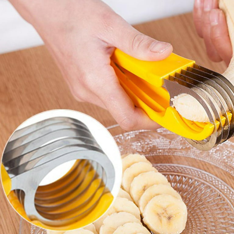 Banana Slicer Fruit Cutter Kitchen Gadget Banana Slicer Steel Fruit
