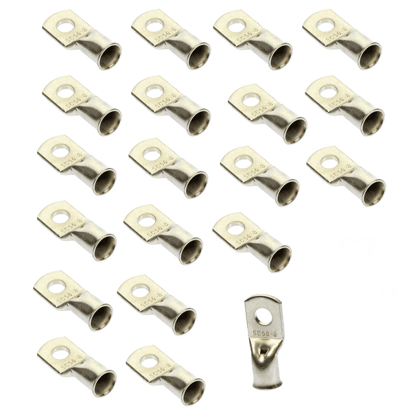 Wire Ring Terminal Nickel Copper 1/0 AWG Gauge 5/16" Connectors