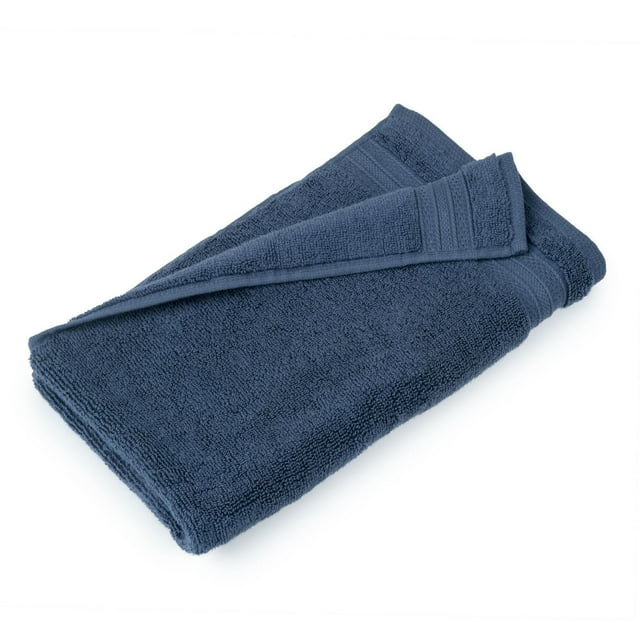 Serviette de toilette Hometrends unie 100 % coton, 1 pièce, 550 g/m², ultra absorbante et douce, bleu marine foncé