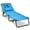 Blue, variant on Costway Beach Chaise Lounge Chair with Face Hole Pillows & 5-Position Adjustable Backrest