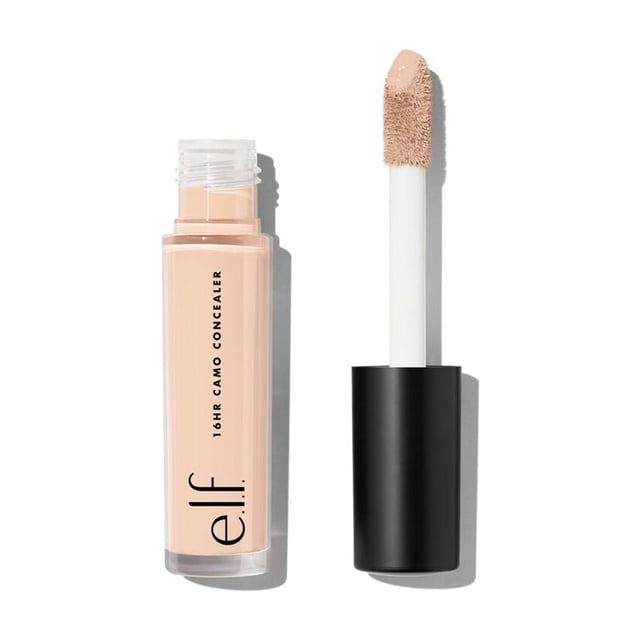 e.l.f. 16HR Camo Concealer, Full Coverage & Highly Pigmented, Matte Finish, Light Beige, 0.203 Fl Oz (6mL)