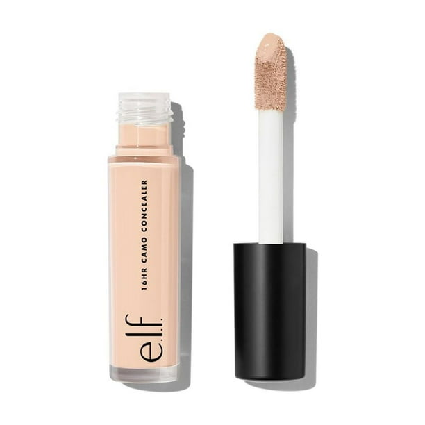 e.l.f. 16HR Camo Concealer, Full Coverage & Highly Pigmented, Matte Finish, Light Beige, 0.203 Fl Oz (6mL)