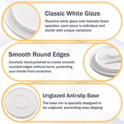 Onader Dinnerware Sets for 6, 18 Piece Plates and Bowls Dish Set, Kitchen Dinner Ware Dining Dishware, Microwave & Dishwasher Safe - Speckled White