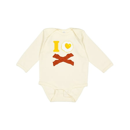 

Inktastic I Love Bacon and Eggs Gift Baby Boy or Baby Girl Long Sleeve Bodysuit