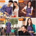 thumbnail image 4 of Halloween Witchy Elements Apron-Garden Aprons for Women with Pockets-Cotton Linen Waterproof Kitchen Cooking Gardening Aprons Adjustable for Kitchen,Cooking,BBQ and Salon 32"x27", 4 of 7