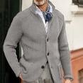 thumbnail image 2 of Men's Knit Cardigan Sweater Button Front Long Sleeve Regular Fit Casual Jacket, 2 of 4