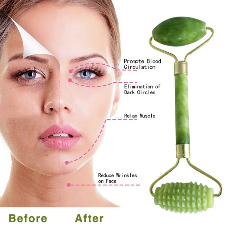 1Pc Facial massage jade roller slimming face body eye neck beauty tool greAB 