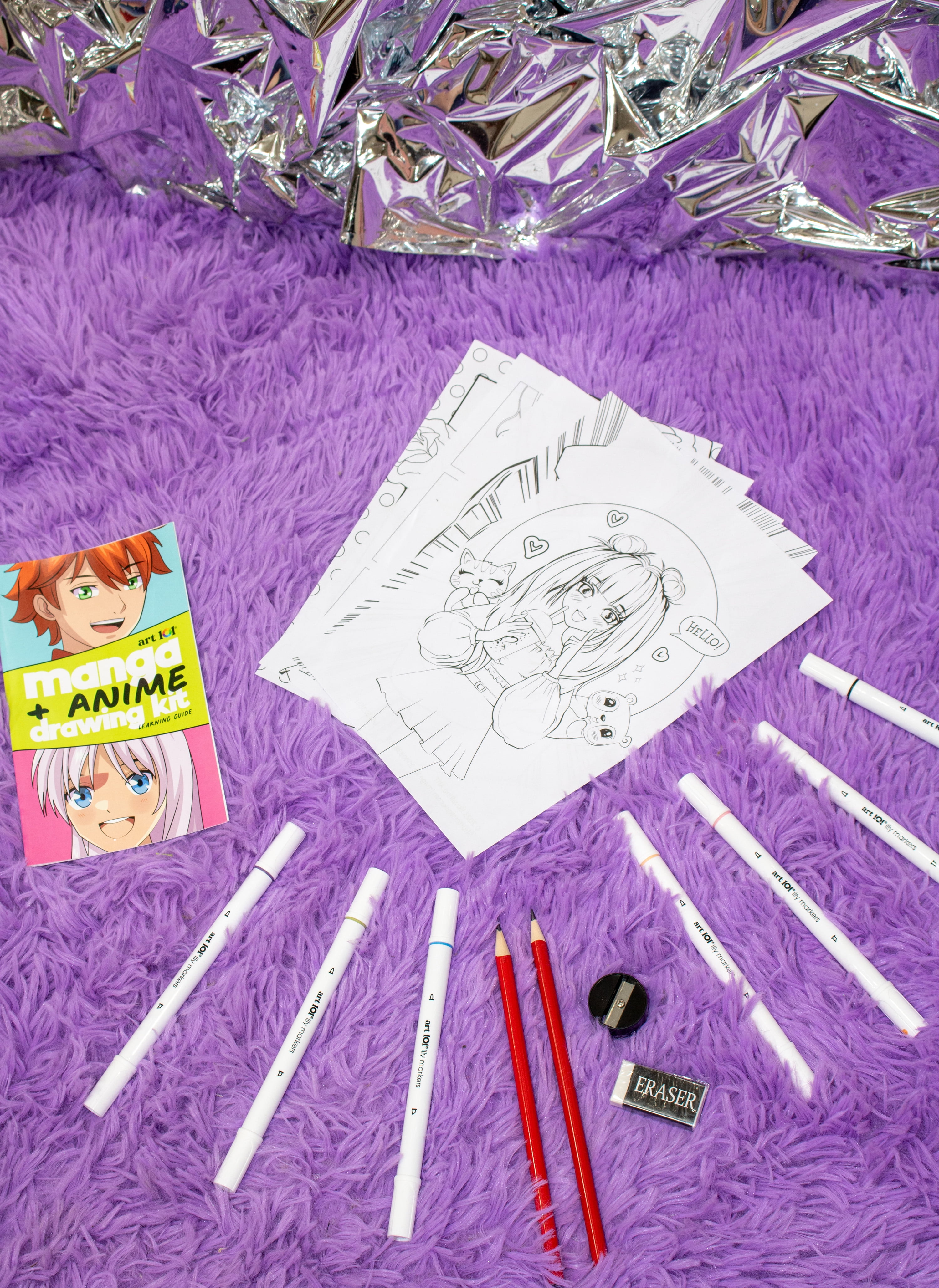 Art 101 Manga & Anime Drawing Set with Illy Markers for Children to Adults