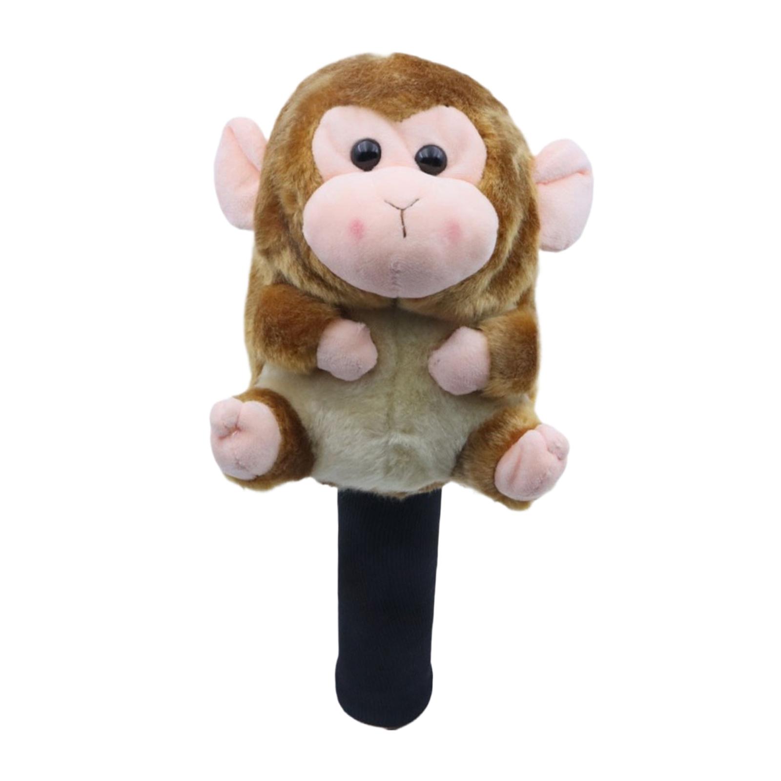 funtasica Golf Club Head Cover Animal Golf Club Headcover Adorable Funny Golf Head Cover Anti Scratch Protection Sleeve for Golfer Present Suitable for Tr Driver Monkey