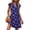 Purple Navy Floral, variant on Fantaslook Summer Dresses for Women Ruffled Sleeve V Neck Dress Casual Floral Sundresses with Pockets