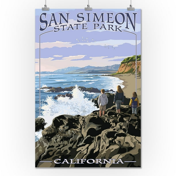 San Simeon State Park - Beach Scene - California - Lantern Press Poster ...