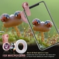 15X Macro Lens Mobile Phone HD Camera Lens with LED Ring Flash Light