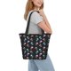 thumbnail image 2 of Balery purple cyan brown Skull Bolsa de Hombro con Diseño, Bolsa Grande y Duradera, Bolsa Versátil para Compras, 2 of 6