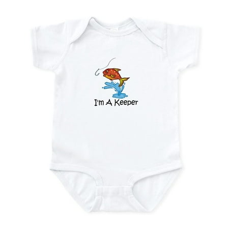 

CafePress - I m A Keeper FISH Infant Bodysuit - Baby Light Bodysuit Size Newborn - 24 Months