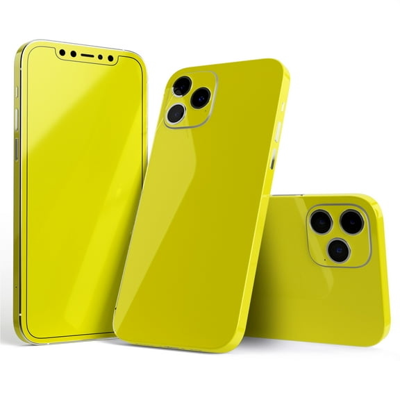 DesignSkinz Solid Yellow Full-Body Skin Decal Wrap Cover for iPhone 16
