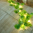 thumbnail image 5 of 6.56/16.4/32.8 FT Artificial Ivy Sunflower Rose Garlands with 20/50/100 LED String Light Fake Vines for Bedroom Decor Greenery Faux Hanging Plants Decor for Home Kitchen Garden Office Wedding Wall, 5 of 6
