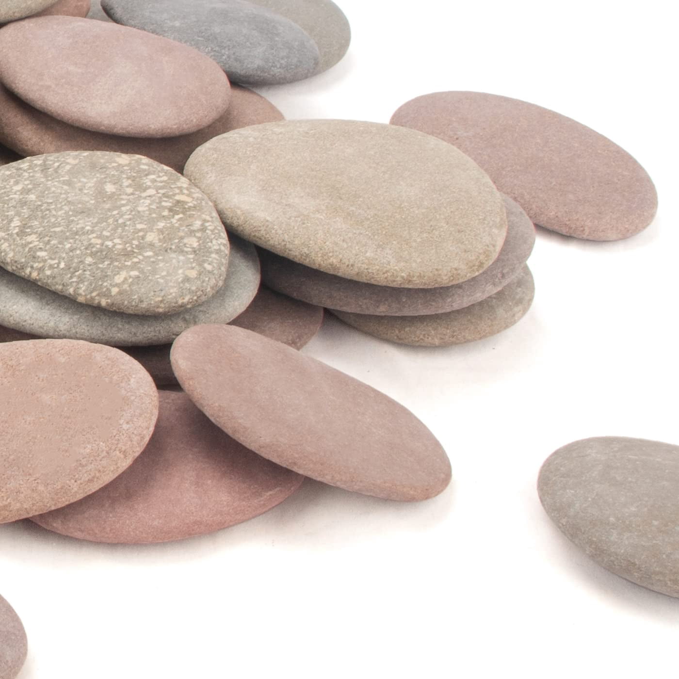 18 lb Bag of Assorted Painting Rocks and River Stones for Crafts, 3"-4.8" Size