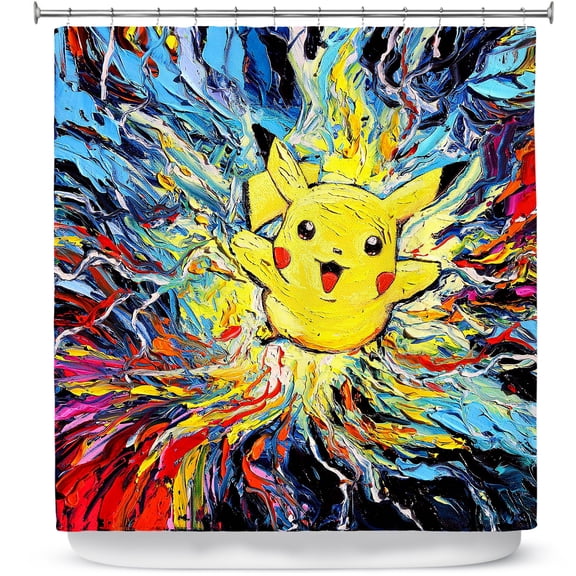 Shower Curtains 70" x 84" from DiaNoche Designs by Aja Ann - van Gogh Pokeman