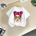 thumbnail image 2 of Toddler Girl Shirts 4t Cute Cartoon Print Short Sleeve T Shirt Top Comfortable Crew Neck Children's Shirts 150（11-12Y）, 2 of 4