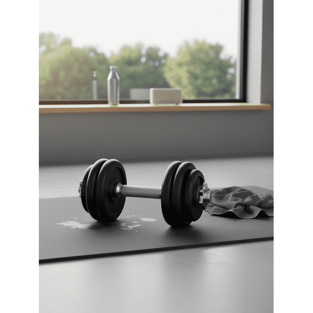 SONGMICS Juego de Mancuernas 2 en 1, Mancuernas Ajustables de 2 x 15 kg, con Barra Adicional, Gimnasio de Casa, Negro Tinta MSYL30LBK
