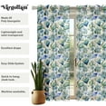 thumbnail image 6 of Vargottam Ocean Print Sheer Georgette Curtains for French Doors & Balcony 2 Panels, 96" Long, Light Filtering, Grommet Top Printed Drapes for Living Room or Lounge, 6 of 9