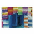 thumbnail image 1 of Ethnic Cutting Board, Moroccan Street Shop View with Vibrant Colorful Handcraft Famous Carpets Photo, Decorative Tempered Glass Cutting and Serving Board, in 3 Sizes, by Ambesonne, 1 of 2
