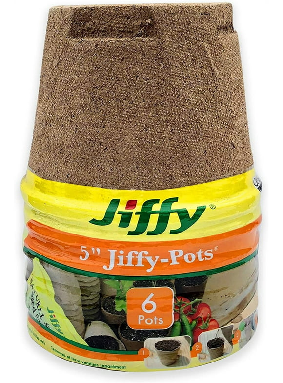 Jiffy 5" Peat Pots, (6 Pack)