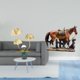 thumbnail image 2 of Escultura equina con hojas, adorno moderno de resina para estantería, ideal para decorar el hogar, la oficina o la sala de estar. Un regalo colecciona, 2 of 8