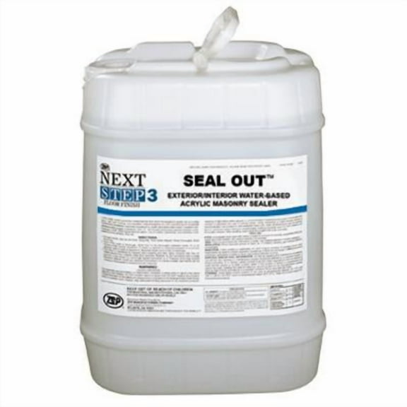 Zep Seal Out Exterior and Interior Water-Based Acrylic Masonry Sealer - 5 Gal (Each) - 194435 - Provides a durable, Fast-Drying Coating with Excellent Oil and Grease Resistance