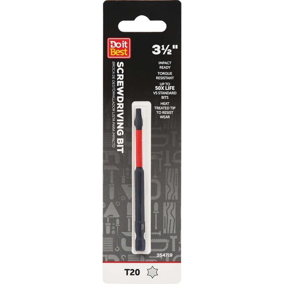 Do it Best 3.5 In. T20 Torx Impact Ready Screwdriver Bit QJDIB-SC-029