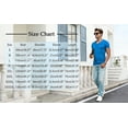thumbnail image 3 of DPTALR Men's Summer Casual Fashion Solid Color V-Neck Pocket Short Sleeve Shirt,Sky Blue, XXL, 3 of 8