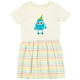 thumbnail image 3 of Inktastic Blue Monster Girls Toddler Dress, 3 of 5