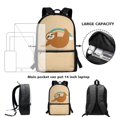 thumbnail image 6 of KUIFORTI Sloth Rainbow Pencil Case Satchel School Bag Large Capacity Lunch Case Tote Bag Backpack Pouch with Zipper Pocket, 6 of 7