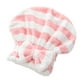 thumbnail image 2 of Gorra de microfibra para secar el cabello - Toalla envolvente de cabeza con pajarita de terciopelo para ducha, secado rápido y absorbente, diseño a rayas, lavable a máquina, 2 of 6