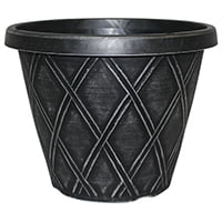 - Southern Patio CF-029854 Lattice Planter, 11.81 in H, Round, Resin, Silver