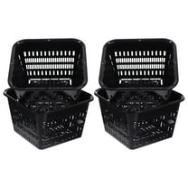 WRISTBIQUE Black Hydroponic Planting Containers Cups 4Set 7.1X7.1X4.3In