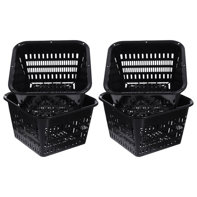MIANGASTORE 4pcs Slotted Mesh Net Pots Mesh Planting Cups Plastic Reusable Net Pots Small Planting Baskets