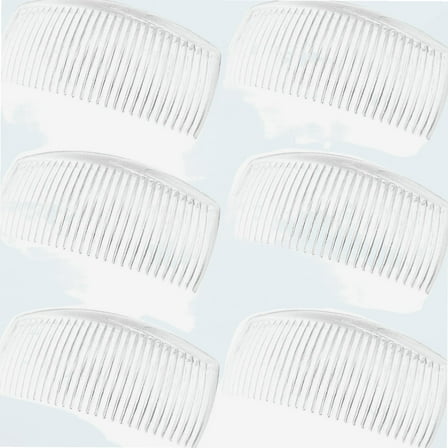 6 Packs French Twist Comb, Plastic Side Hair Combs with 29 Teeth Hair Comb Hair Clip Combs for Fine Hair Accessory for Women- Clear