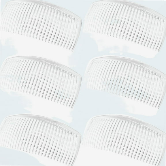 6 Packs French Twist Comb, Plastic Side Hair Combs with 29 Teeth Hair Comb Hair Clip Combs for Fine Hair Accessory for Women- Clear