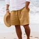 thumbnail image 1 of ICHUANYI ClearanceMen Casual Solid Pocket Elastic Waist Straight Half Shorts Pants Sport Pants ICHUANYI WER202308040163, 1 of 6