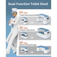 thumbnail image 4 of MR.SIGA Toilet Stool Squat Adult, Bathroom Stool Heavy Duty, Anti Slip Toilet Step for Bathroom, Toddler Step Stool for Kids, White & Grayish Blue, 4 of 6